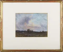 J. Lawrence Hart, At Set of Sun, watercolour
