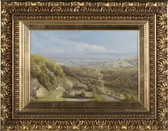 Edward Henry Holder, Extensive Landscape View, oil on canvas