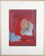 Heinz Inlander, Abstract Composition, watercolour with gouache and pastel