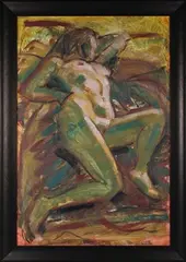 Fred Blomfield, Nude Figure, 21st century oil on board