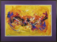 Douglas M. Rawlings, Painting 64 III Spatial Image, watercolour with gouache