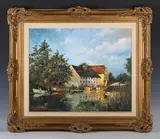 Betty Raphael, Hambleden Mill, Buckinghamshire, oil on canvas