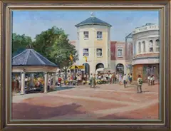 Colin Nevill, Worthing Town Centre, oil on board