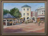 Colin Nevill, Worthing Town Centre, oil on board