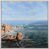 George Tincu, Coastal Landscape, Ireland, 21st century oil on canvas