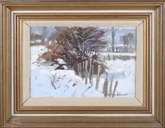 Norman James Battershill, December Snow, late 20th/early century oil on board
