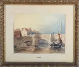 John Thirtle, Bishop Bridge, Norwich, watercolour
