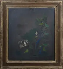 Siegfried Alva, Flowers, 1948, oil on canvas