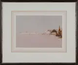 George Charles Haité, A View from the Lido of Murano, Venice, Italy, watercolour with gouache