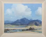 Charles McNeill Caldwell, Connemara Coast, Ireland, oil on canvas-board