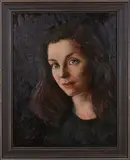 Nicholas Egon, Half Length Portrait of a Lady, oil on canvas