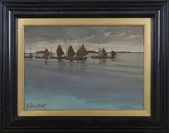 W. Gatton White, St Mary's Harbour, Scilly, oil on board
