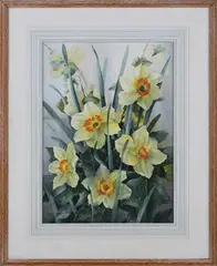 Jack Carter, Daffodils, 1973, watercolour