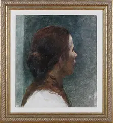 Frederick Arthur Rice, Half Length Portrait of a Young Lady, believed to be Amy Selina Rice, oil on canvas