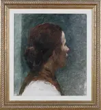 Frederick Arthur Rice, Half Length Portrait of a Young Lady, believed to be Amy Selina Rice, oil on canvas