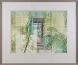 Olwen Jones, Fern House, Botanical Gardens, Cambridge, watercolour