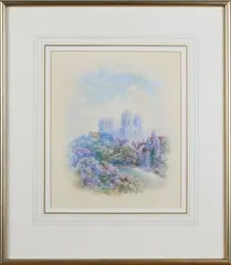 George Fall, Minster York' and 'Old Tower, Minster York, two early 20th century watercolours with gouache