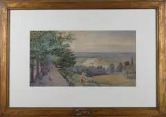 J.H. Lewis, View of the River Thames from Richmond Hill, 1878, watercolour