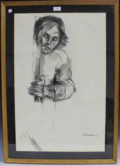 Jacqueline Morreau, Persephone Rising, 1983, pencil with charcoal