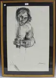 Jacqueline Morreau, Persephone Rising, 1983, pencil with charcoal