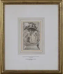 Illustration for Bell's British Theatre, Comus Act III by Edward Francis Burney, ink with monochrome wash, sold Jun 2022