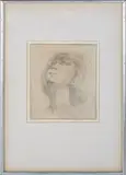 Norman Alexander Clark, Visionary Head, 1935, pencil