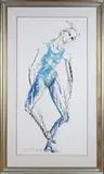 Tom Merrifield, Dancer, charcoal and pastel