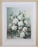 Jack Carter, Still Life with White Roses in a Glass Vase