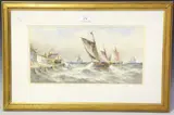 R Thomas, Ramsgate' and 'Portsmouth, 1912, a pair of watercolours heightened with gouache