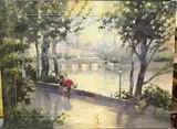 Marilyn Simandle, Paris Evg, early 21st century oil on canvas
