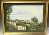 Di Franco, The Bay of Naples with Mount Vesuvius, oil on canvas
