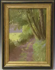 Gerald Norden, Shady Path, oil on board