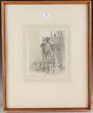 William Sidney Causer, Renaissance Doorway, St Mary's Oxford, pencil with wash