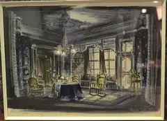 Paul Mayo, Long Day's Journey into Night' (Set Design for the Production at the National Theatre), 1970, watercolour with gouache