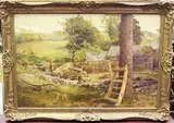 John Pedder, Farmyard Scene, oil on canvas