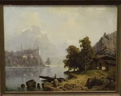Wilhelm Theodor Nocken, Extensive Alpine Landscape, oil on canvas