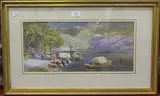 Charles Rowbotham, Washing at Azzano, Lake Como