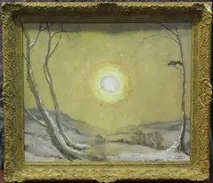 Charles Wheeler, Rising Sun, oil on board