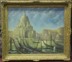 Charles Wheeler, Santa Maria Della Salute, Venice, 1965, oil on board
