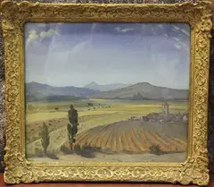 Charles Wheeler, Continental Landscape, probably Spain, oil on board