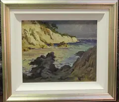 Mario Pinetti, Calanques de L'Anterior Midi, late 20th/early 21st century oil on canvas
