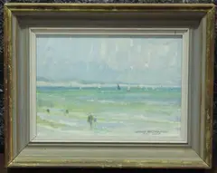 Norman Battershill, Sailing off Shoreham, oil on board