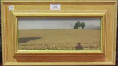 Tom Deakins, Ploughland, oil on panel