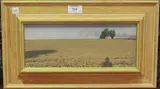 Tom Deakins, Ploughland, oil on panel