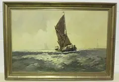 Victor William Ellis, Sailing Barge, oil on canvas