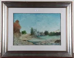 Il Castello by Ettou Leonard, oil on canvas, sold Nov 2021