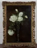 E.G. Provan, Still Life of Roses in a Glass, oil on canvas