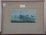 Peter Iden, Littlehampton Pier, watercolour with gouache