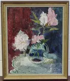 Sibylle Cole-Duijts, Still Life with Jug of Flowers, 1963, oil on board
