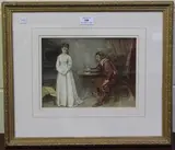 James Charles Playfair, A Lady and Gentleman in an Interior Setting, 1869, watercolour